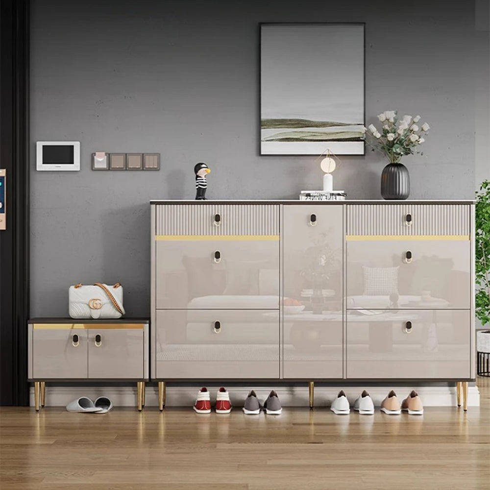 White Drawers Shelf Shoe Rack 3 Layers Narrow Save Space Shoe Cabinet Vertical Entrance Hall Meuble A Chaussures Home Furnitures