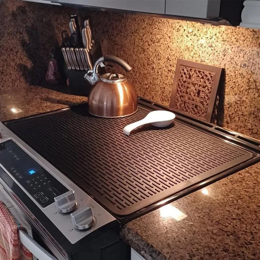 High-quality Silicone Stove Protection Pad Heat-resistant Non-slip Suitable for Kitchen Countertop Drain Tray with Heat Insulation Function
