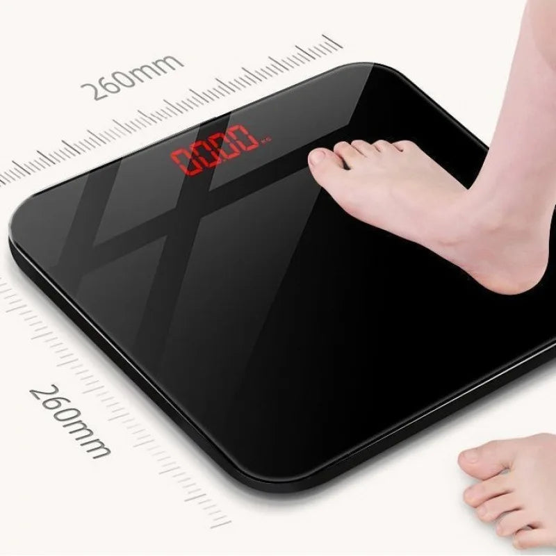 Electronic Digital Bathroom Scale Tempered Glass High Accuracy LCD Display Home Body Weight Weighing Scale For Adults