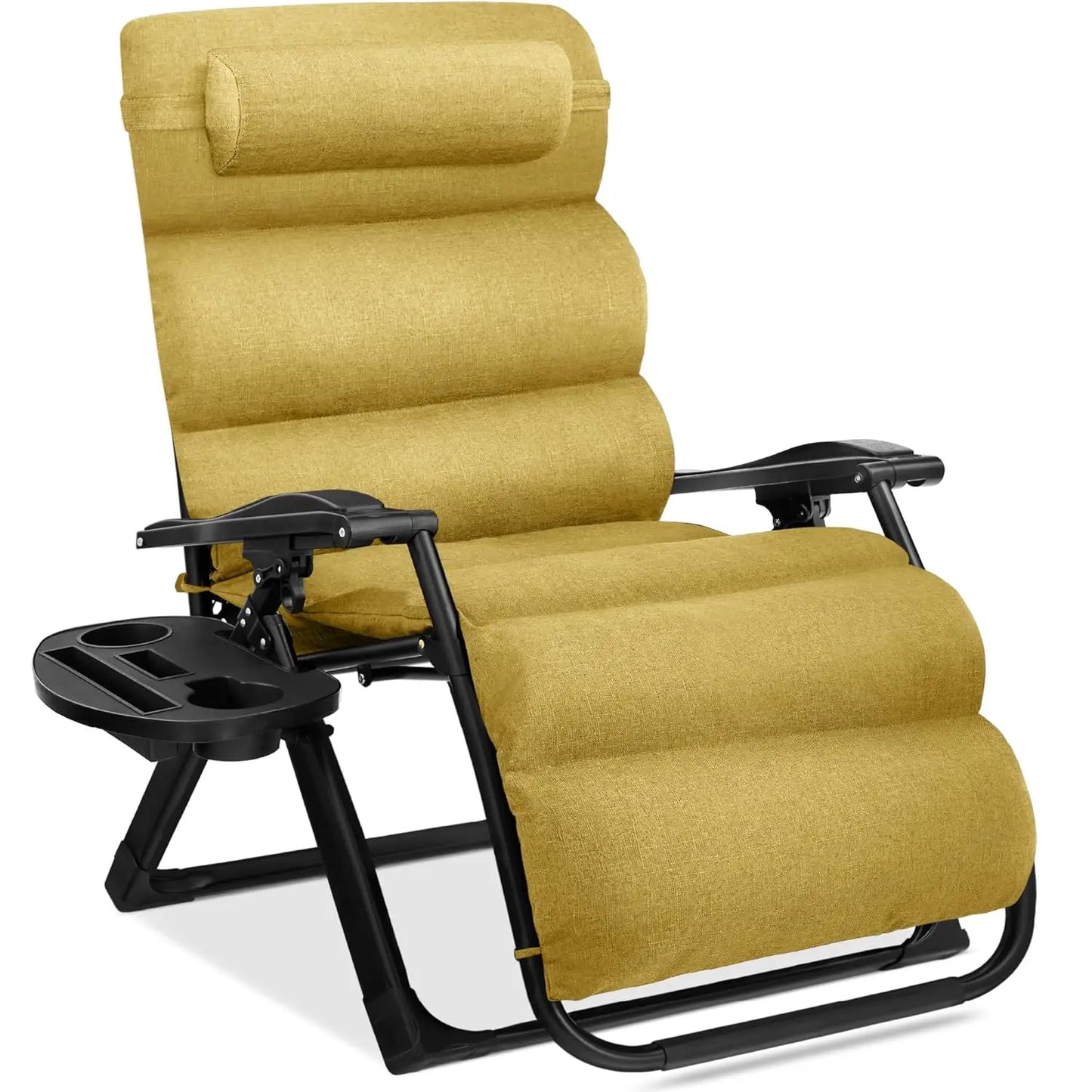 Oversized Zero Gravity Chair, Folding Outdoor Patio Recliner, XL Anti Gravity Lounger w/Removable Cushion, Cup Holder,, Custom