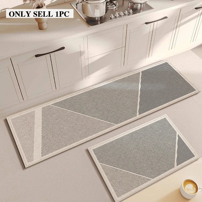 Kitchen Carpet Stain-resistant Wear-resistant Floor Mat Minimalist Geometric Pattern Rug Long Size Modern Home Decoration Rugs