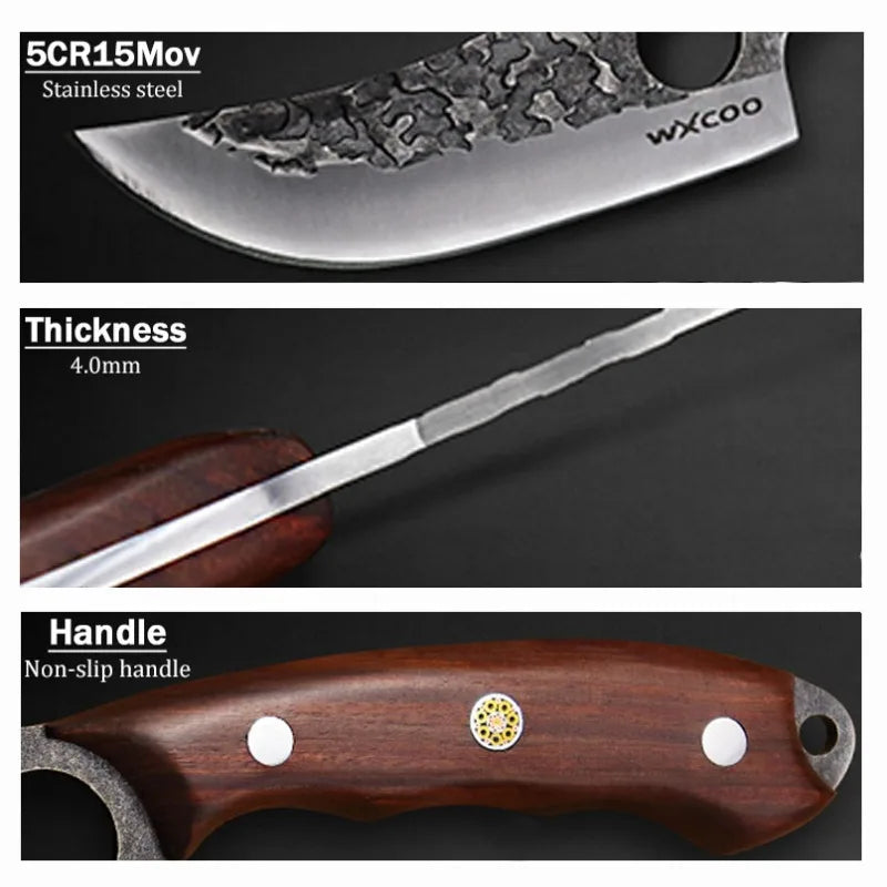 1-11PCS High Carbon Steel Professional Chef Knife Set Kitchen Knives Sharp Sashimi Boning Beef Utility Cooking Vegetable Chopper