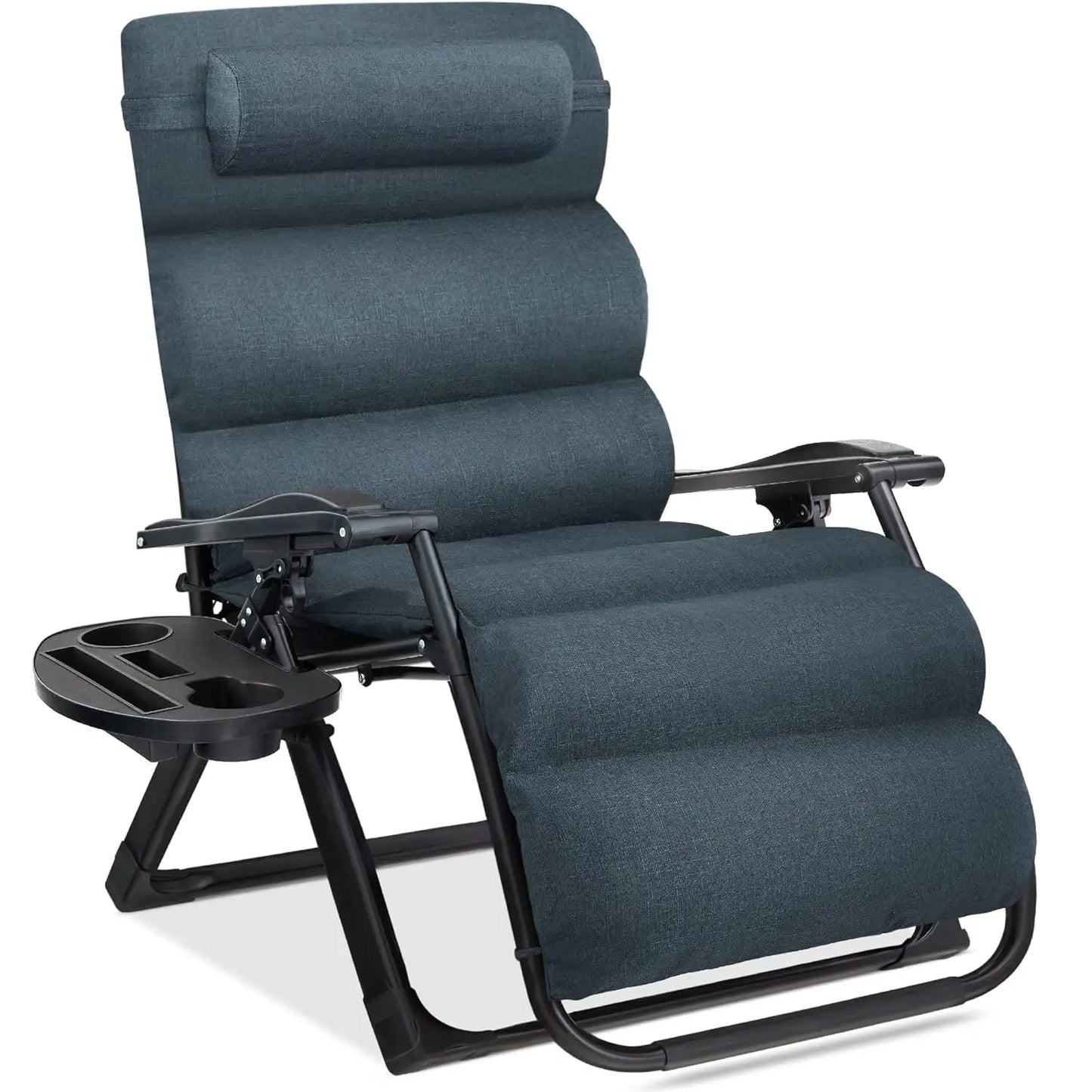 Oversized Zero Gravity Chair, Folding Outdoor Patio Recliner, XL Anti Gravity Lounger w/Removable Cushion, Cup Holder,, Custom
