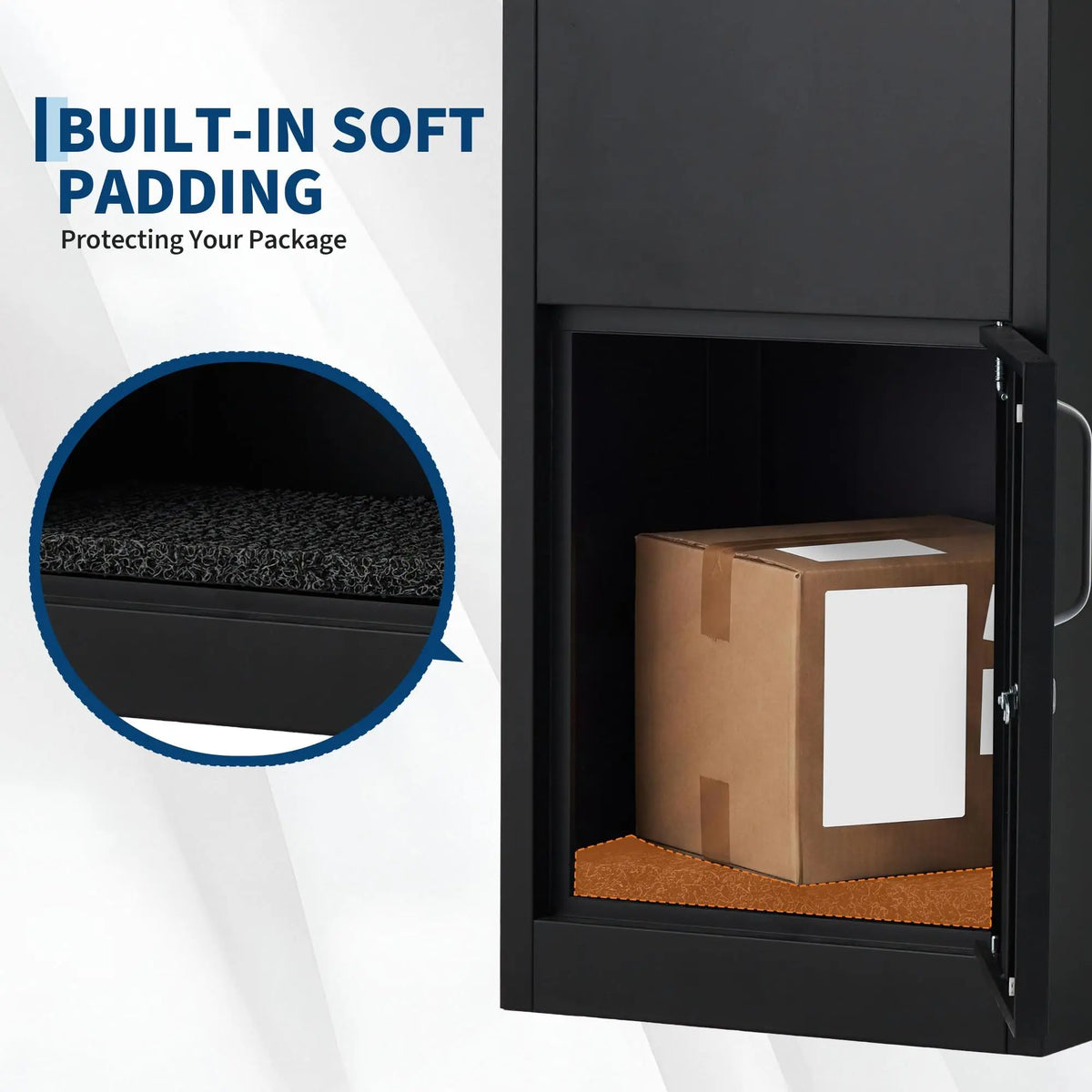 Outdoor Package Delivery Box 35.4in Galvanized Steel Lockable Parcel Drop Box Weatherproof Mail Storage Wall Or Floor Mount For Porch