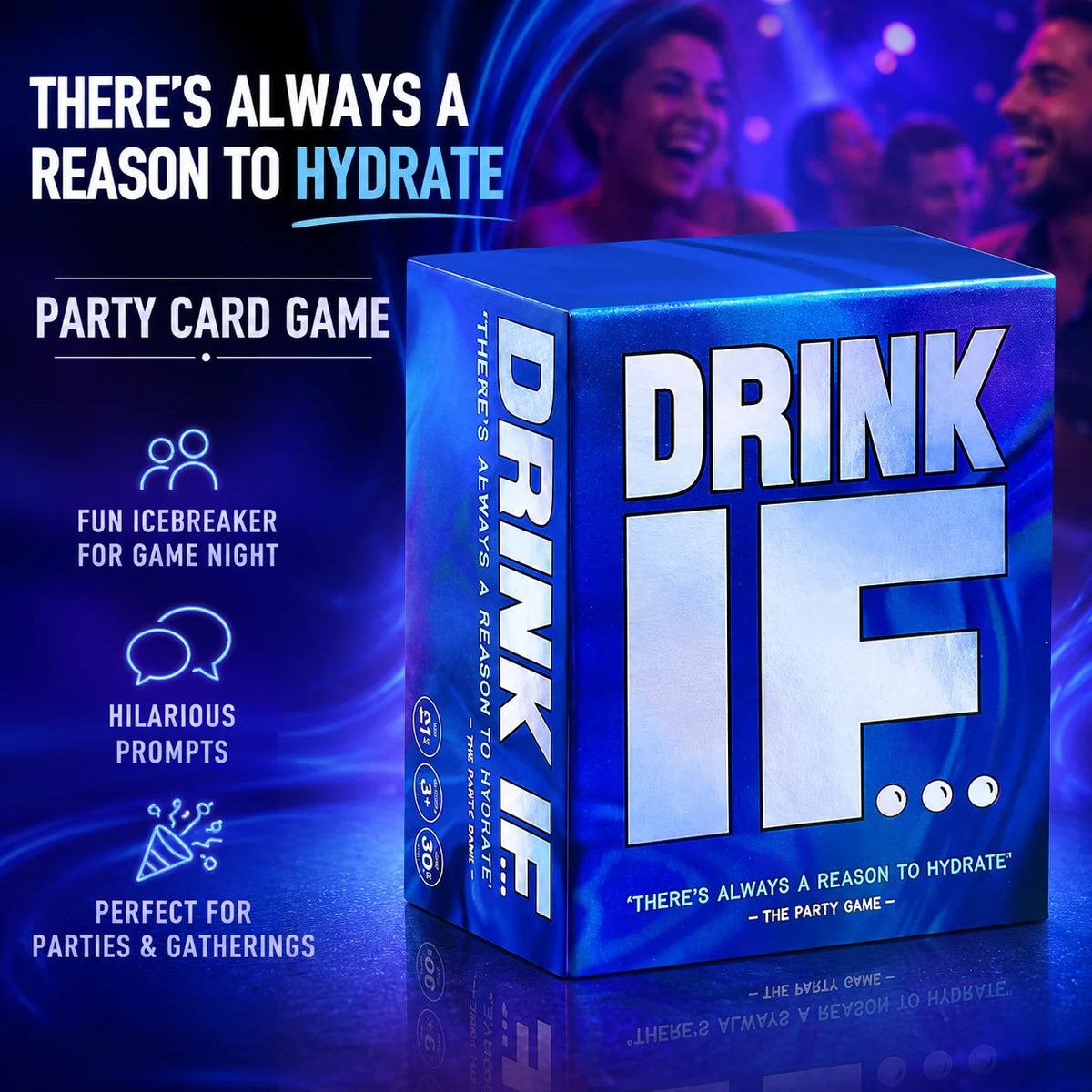 Adult Social Interactive Card Game Drink If, Funny Ice Breaking Tabletop Game for Friends Get-Together, Portable Party Entertainment Card Game for Indoor Outdoor Gathering