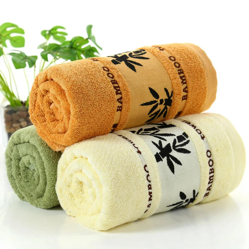 3pcs Green Bamboo Fiber Bathroom Towels Sets 34x74cm/70x140cm Household Hand Face Bath Towel Sets Washcloths Toallas De Baño 타월