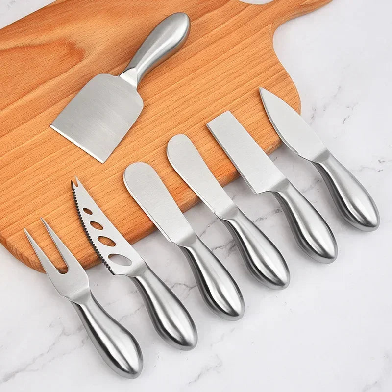 Multifunction Cheese Cutlery Baking Tools Set Stainless Steel Cheese Slicer Kitchen Gadgets Butter Knife Mini Cake Bread Knives