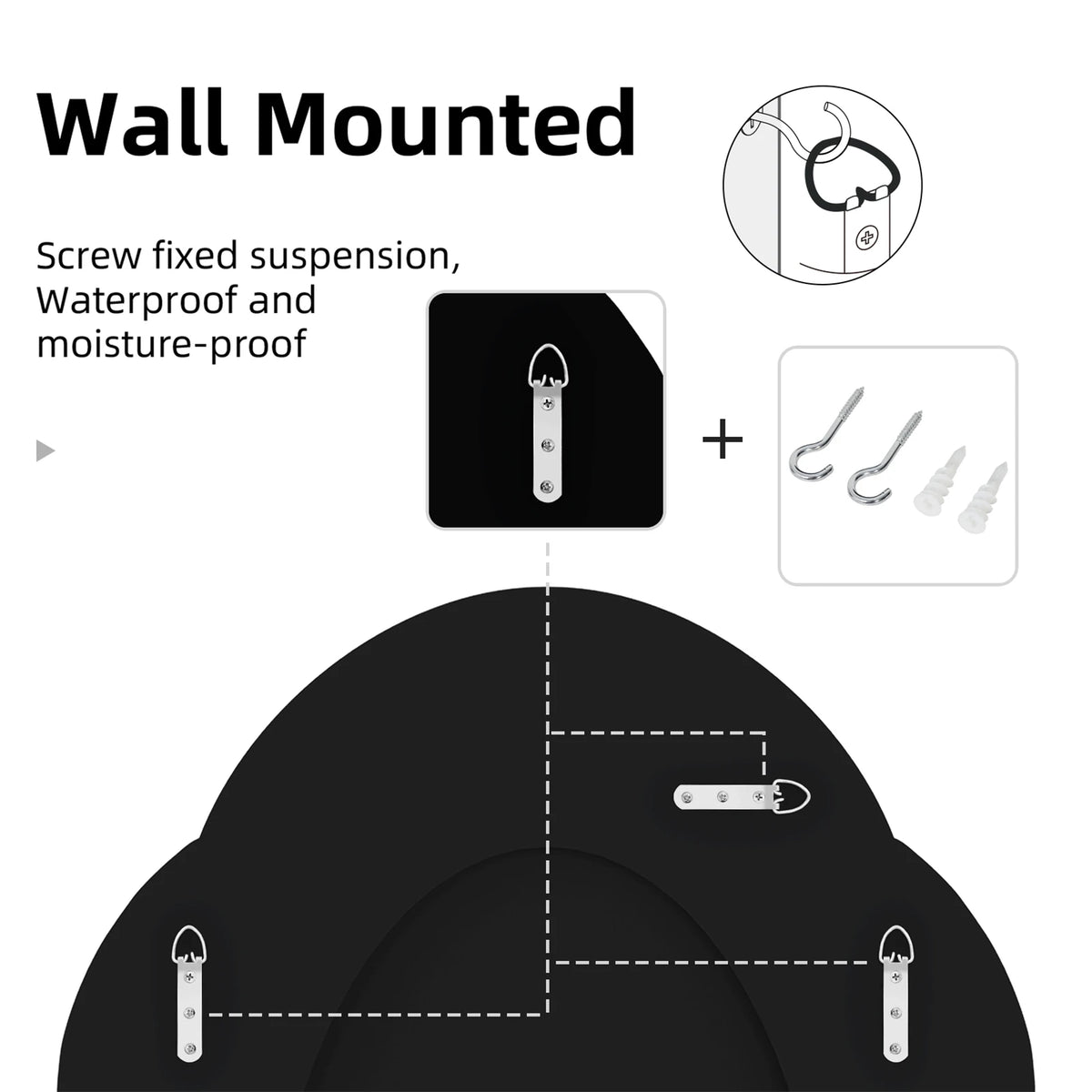 Decor Wall Mirror Arch Crystal Crushed Diamonds Vanity Accent Mirror 600x800mm for Entryway Hallway, Bedroom,Hotel Wall Decor