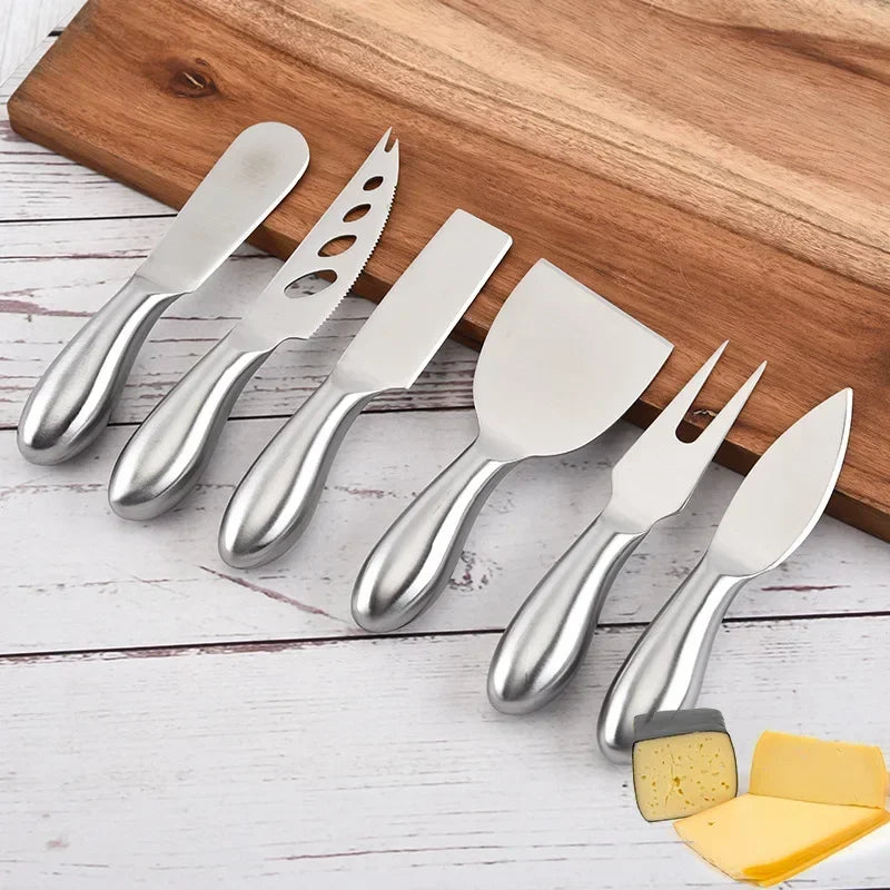 Multifunction Cheese Cutlery Baking Tools Set Stainless Steel Cheese Slicer Kitchen Gadgets Butter Knife Mini Cake Bread Knives
