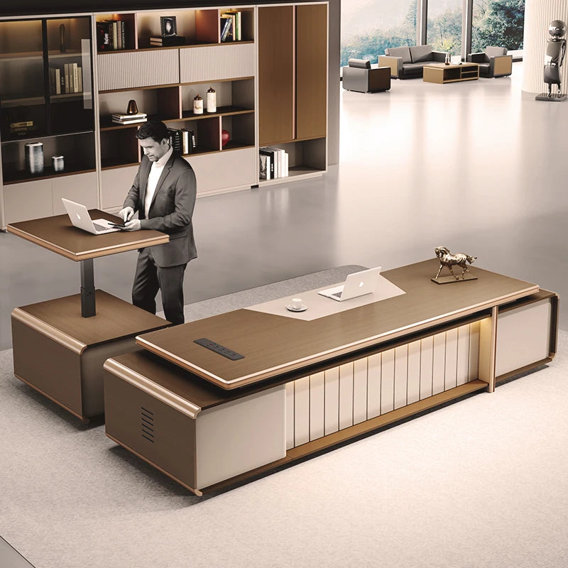 Minimalist Organizers Office Desk Lshaped Drawer Luxury Study Office Desk Computer Gaming Meuble Bureau Office Furniture