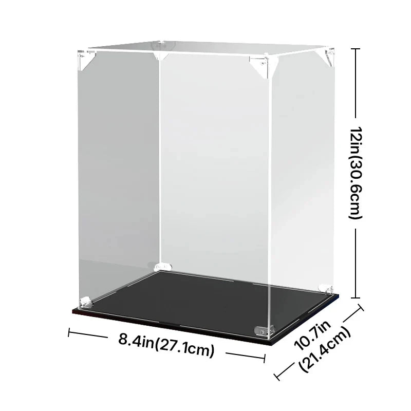 ROBOTIME ROKR Display Case for Model Kits High Clarity Collector's Box with Side Door Storage Showcase for DIY Puzzles Gifts
